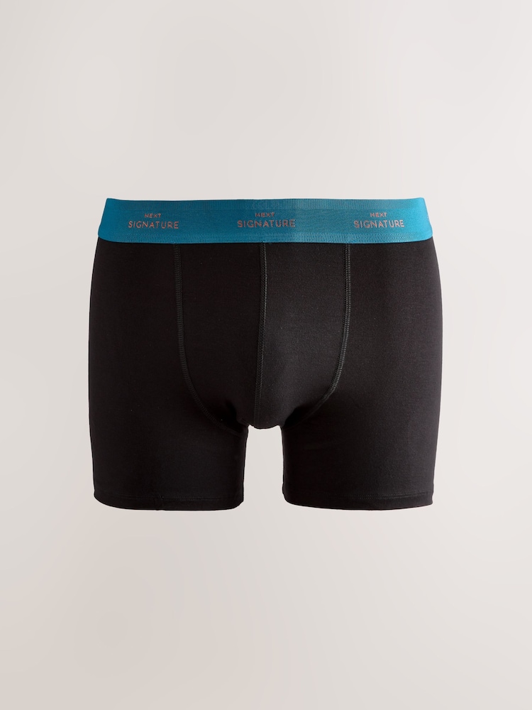 Black Rich Colour Waistband Signature Trunk Boxers - Image 2 of 7 Black Rich Colour Waistband Signature Trunk Boxers - Image 2 of 7