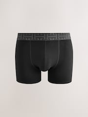 Black Mixed Metallic Pattern Waistband Trunks Boxers 5 Pack - Image 3 of 9