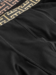 Black Mixed Metallic Pattern Waistband Trunks Boxers 5 Pack - Image 9 of 9