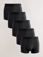Black Motionflex 5 Pack A-Front Cotton Rich Boxers - Image 1 of 9