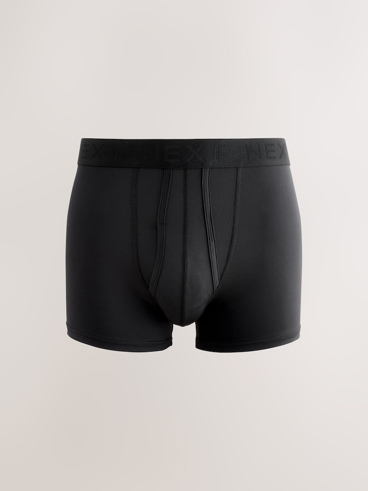 Black Motionflex 5 Pack A-Front Cotton Rich Boxers - Image 2 of 9
