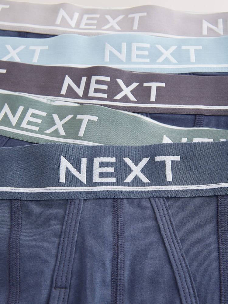 Blue Light Metallic Waistband A-Front Boxers 5 Pack - Image 9 of 9