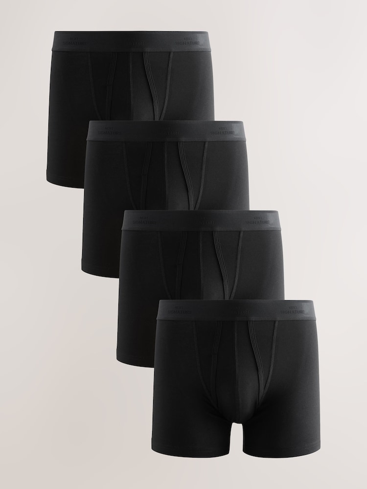 Black Modal 4 pack Signature A-Fronts Boxers - Image 1 of 8