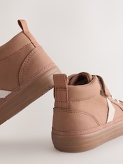 Tan Brown Standard Fit (F) Elastic Lace Touch Fastening Chevron Boots - Image 4 of 5
