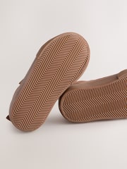 Tan Brown Standard Fit (F) Elastic Lace Touch Fastening Chevron Boots - Image 5 of 5