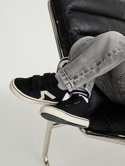 Black Suede Touch Fastening High Top Trainers - Image 7 of 7
