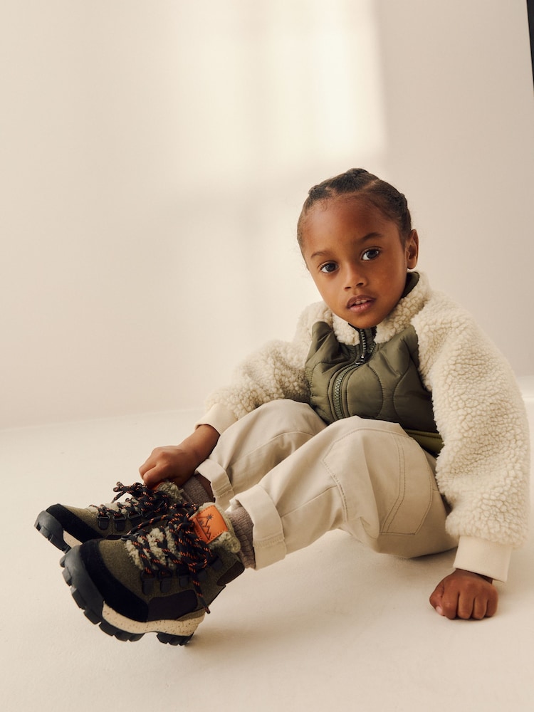Green Khaki Thermal Thinsulate™ Lined Hiker Boots - Image 2 of 8