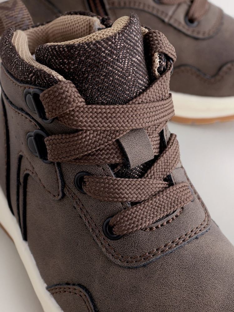 Chocolate Brown Warm Lined Walking Boots - Image 6 of 6