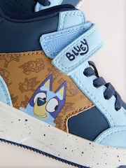 Navy/ Tan Bluey Standard Fit (F) Touch Fastening Elastic Lace Hi Top Trainers - Image 5 of 7