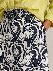 White Stuff Blue Elle Linen Blend Skirt - Image 4 of 6