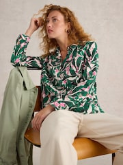 White Stuff Green Sophie 100% Organic Cotton Shirt - Image 1 of 7