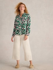 White Stuff Green Sophie 100% Organic Cotton Shirt - Image 4 of 7