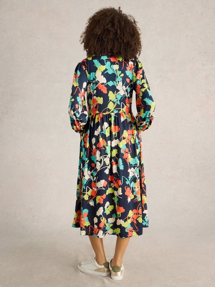 White Stuff Blue Leah Jersey Dress - Image 2 of 6