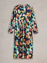 White Stuff Blue Leah Jersey Dress - Image 5 of 6