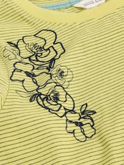 White Stuff Yellow Clara Embroidered 100% Cotton T-Shirt - Image 6 of 6