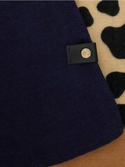 Dune London Blue Leopard Lightweight Leoaprd Scarf - Image 3 of 3