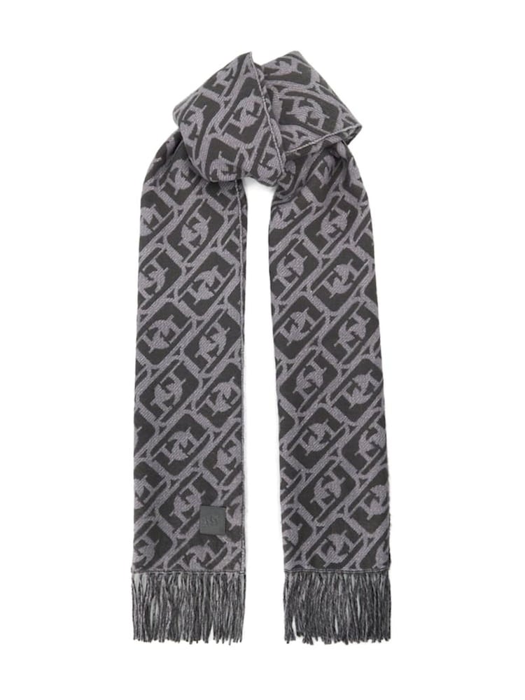 Dune London Grey Luke Midweight Jacquard Scarf - Image 2 of 3 Dune London Grey Luke Midweight Jacquard Scarf - Image 2 of 3