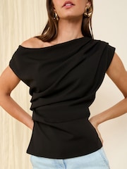 Friends Like These Black Off The Shoulder Top - Image 1 of 4