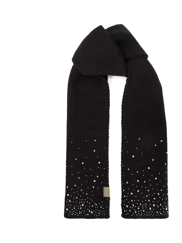 Dune London Black Lapland Diamante Scarf - Image 2 of 3