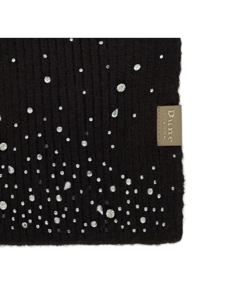 Dune London Black Lapland Diamante Scarf - Image 3 of 3