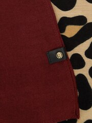 Dune London Red Leopard Lightweight Leoaprd Scarf - Image 3 of 3