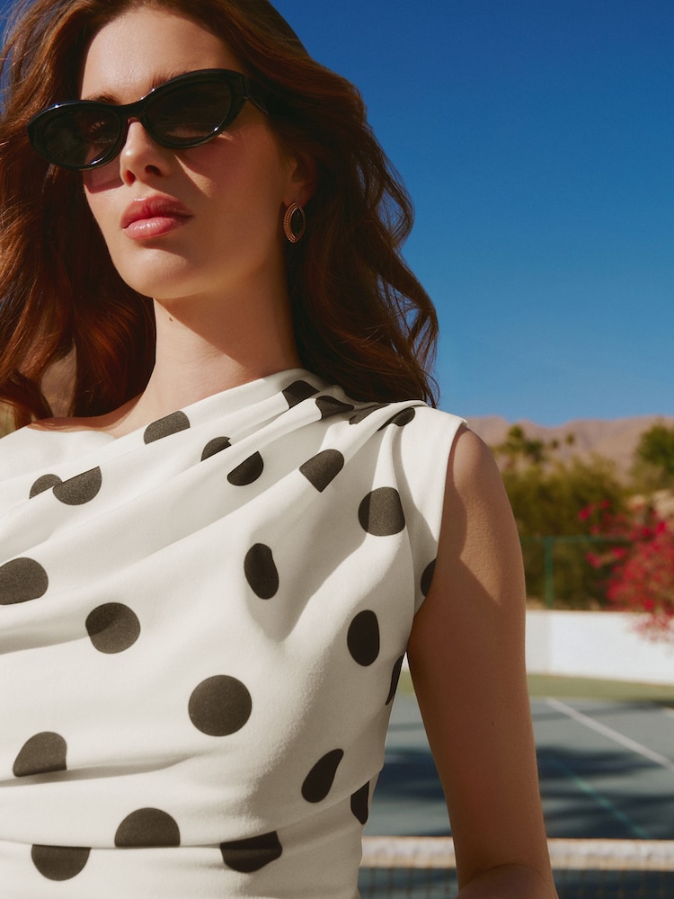 Friends Like These Black Spot Off The Shoulder Top - Image 3 of 5