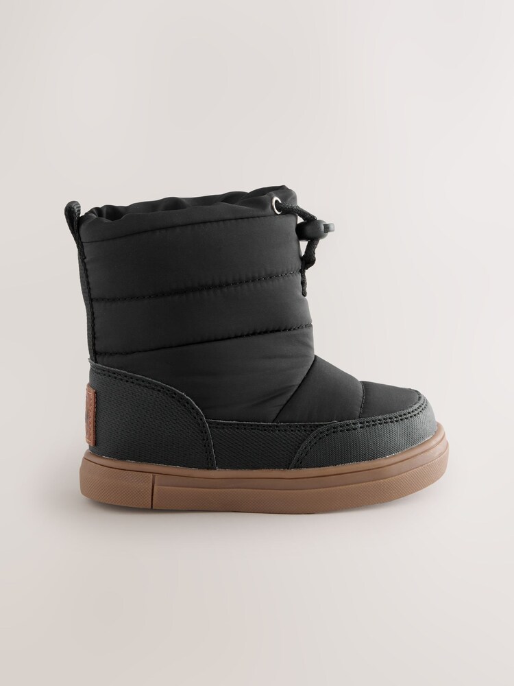 Black Thermal Thinsulate™ Lined Quilted Water Resistant Boots - Image 2 of 5