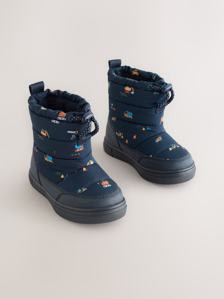 Blue Navy Transport Thermal Thinsulate™ Lined Quilted Water Resistant Boots - Image 1 of 5