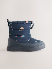 Blue Navy Transport Thermal Thinsulate™ Lined Quilted Water Resistant Boots - Image 2 of 5