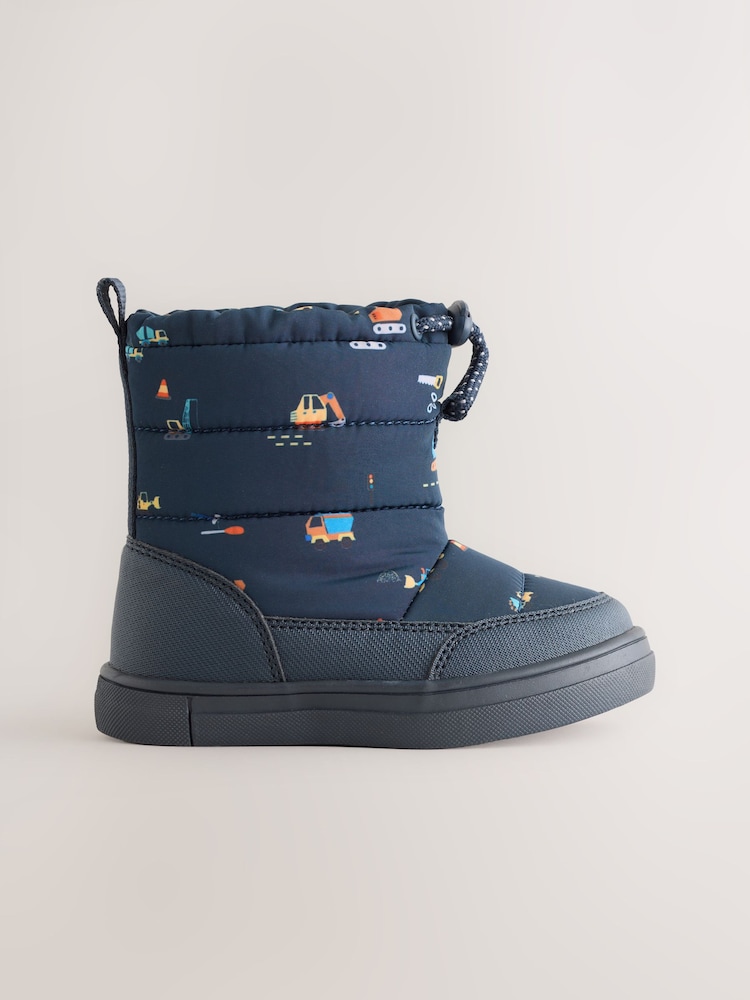 Blue Navy Transport Thermal Thinsulate™ Lined Quilted Water Resistant Boots - Image 2 of 5