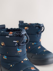 Blue Navy Transport Thermal Thinsulate™ Lined Quilted Water Resistant Boots - Image 4 of 5