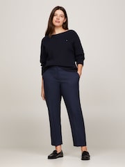 Tommy Jeans Blue Slim Straight Core Trousers - Image 1 of 4