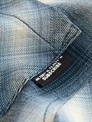 Blue Shadow Check Short Sleeve Check Shirt (3-16yrs) - Image 9 of 13