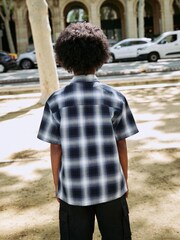Blue Shadow Check Short Sleeve Check Shirt (3-16yrs) - Image 13 of 13