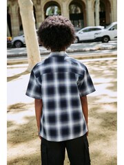 Blue Shadow Check Short Sleeve Check Shirt (3-16yrs) - Image 2 of 13