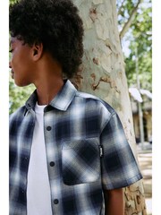 Blue Shadow Check Short Sleeve Check Shirt (3-16yrs) - Image 4 of 13