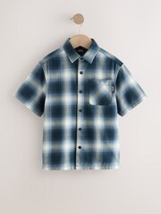 Blue Shadow Check Short Sleeve Check Shirt (3-16yrs) - Image 6 of 13