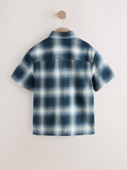 Blue Shadow Check Short Sleeve Check Shirt (3-16yrs) - Image 8 of 13