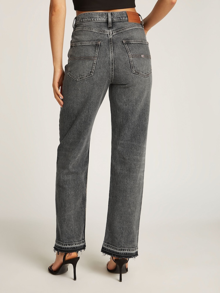 Tommy Jeans Black Slim Layla High Rise Straight Jeans - Image 2 of 7