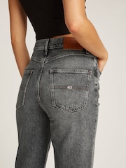 Tommy Jeans Black Slim Layla High Rise Straight Jeans - Image 4 of 7
