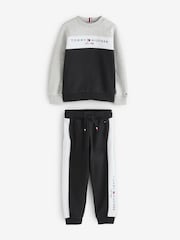 Tommy Hilfiger Black Colorblock Fleece Jumper - Image 1 of 1