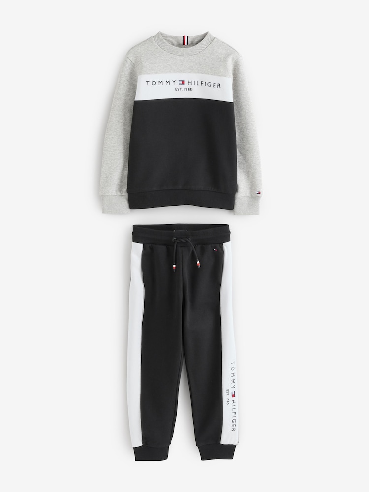 Tommy Hilfiger Black Colorblock Fleece Jumper - Image 1 of 1