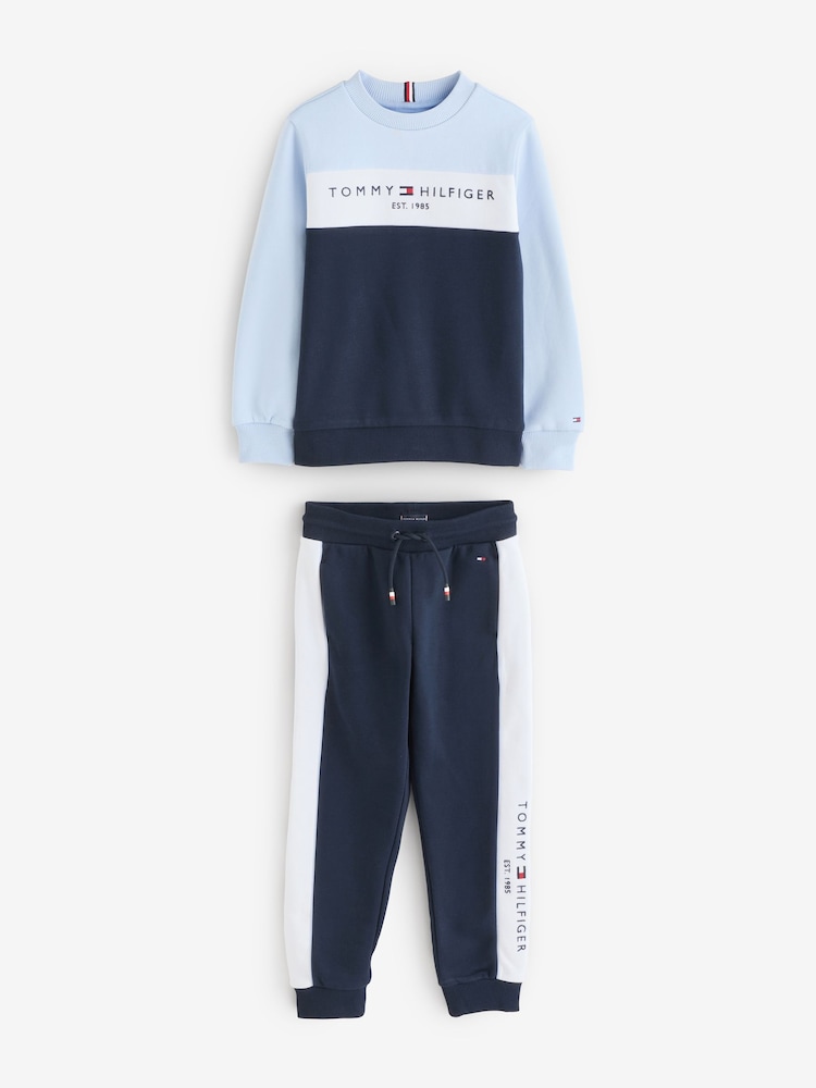 Tommy Hilfiger White Colorblock Fleece Jumper Set - Image 1 of 1