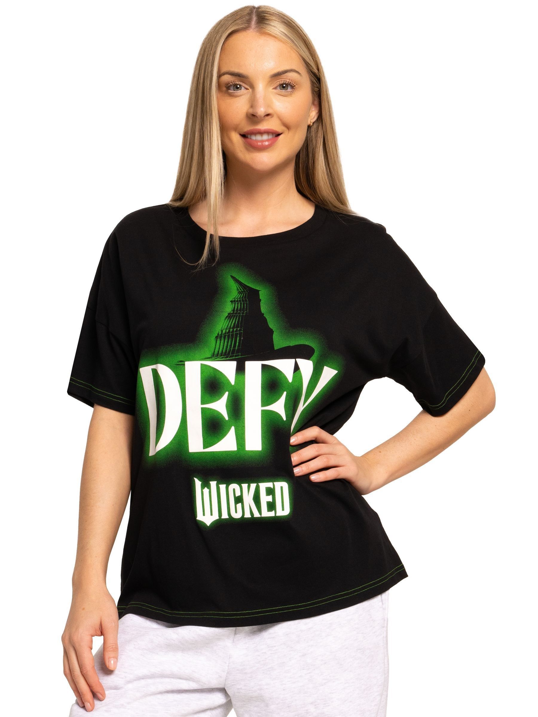 Buy Character Black Wicked Defy Short Sleeve 100% Cotton T
