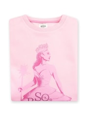 Character Pink Wicked Glinda Glitter 100% Cotton Sweatshirt - Image 3 of 9