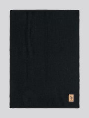 U.S. Polo Assn. Black Winter Mens Luxury Rib Knit Beanie And Scarf Box Set - Image 3 of 4