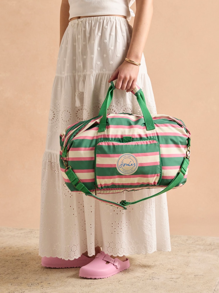 Joules Green Resort Stripe Packaway - Duffle - Image 1 of 13