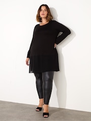 Live Unlimited Curve Jersey-Tunika mit Chiffon-Saum - Bild 3 von 4