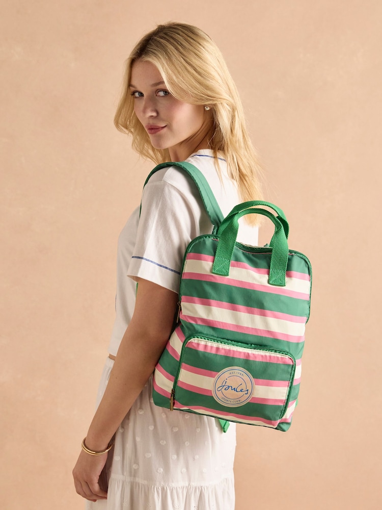 Joules Green Resort Stripe Packaway - Backpack - Image 2 of 12