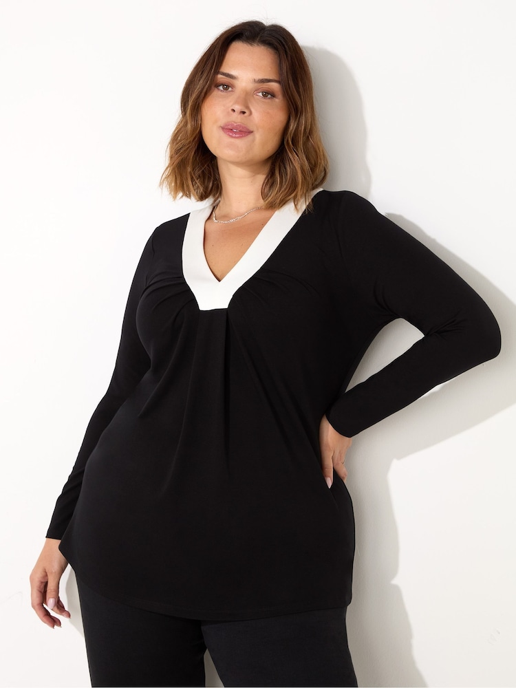 Live Unlimited V-Neck Jersey Top - Bild 1 von 4